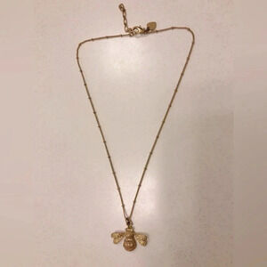 Gold necklace with bee  pendant